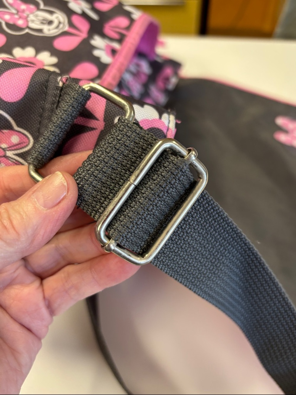 Disney Black and Pink Minnie Floral Messenger Crossbody - Picture 14 of 16